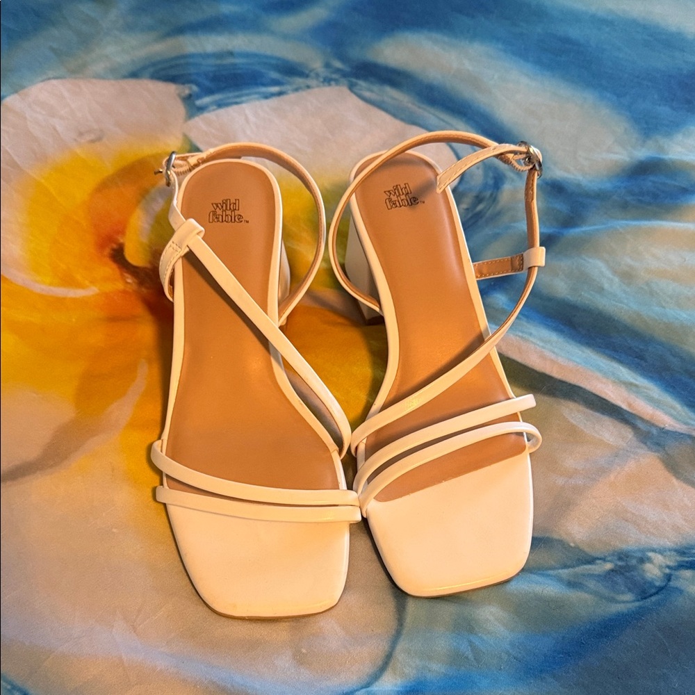 Wild Fable Women's White Strappy Sandals